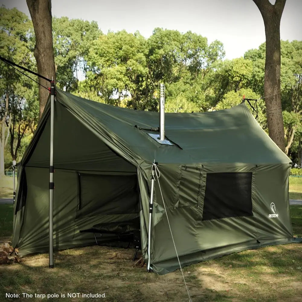 4-Season Waterproof & Windproof Hammock Tent with Stove Jack, Ideal for Camping, Hiking, and Outdoor Adventures