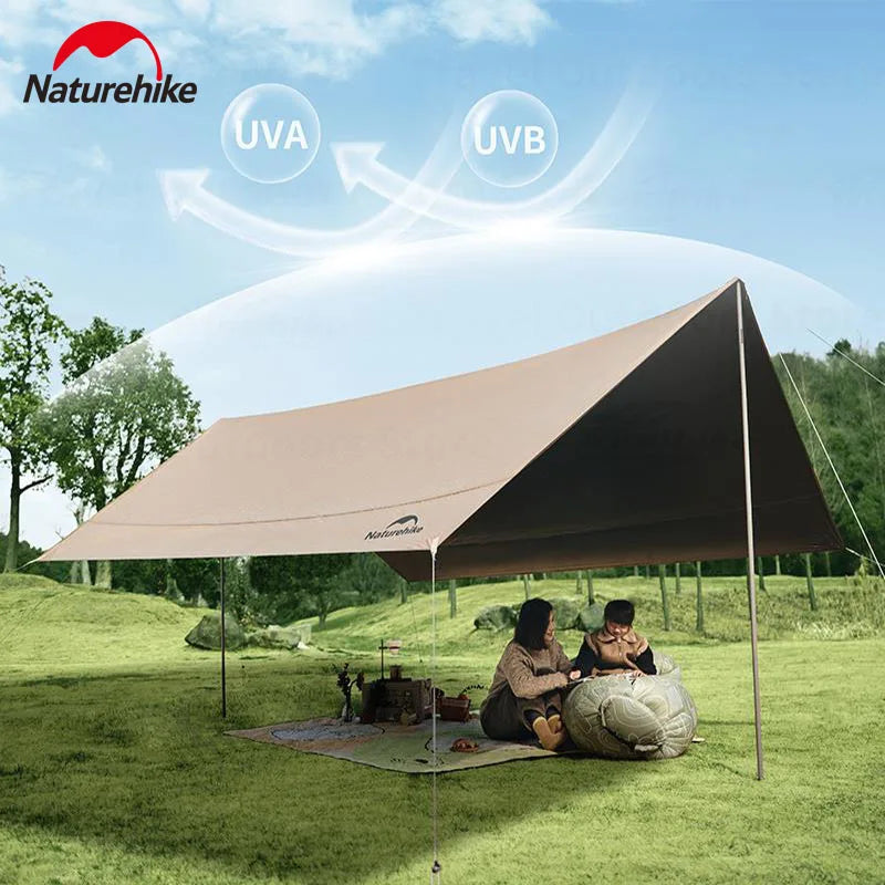 Naturehike Camping Sun Shelter Vinyl UPF2000+ UV Waterproof Tarp Outdoor Picnic 17㎡ Large Space Sunshade Canopy Awning velarium