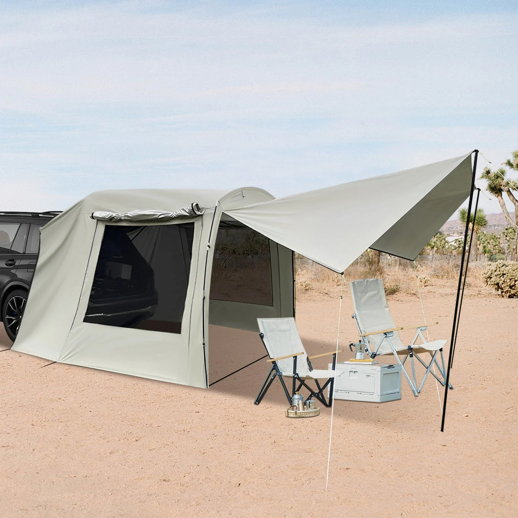 Car Awning Tent for SUV MPV Outdoor Camping Shelter Car Tent Attachment for Camping and Road Trip Adventures