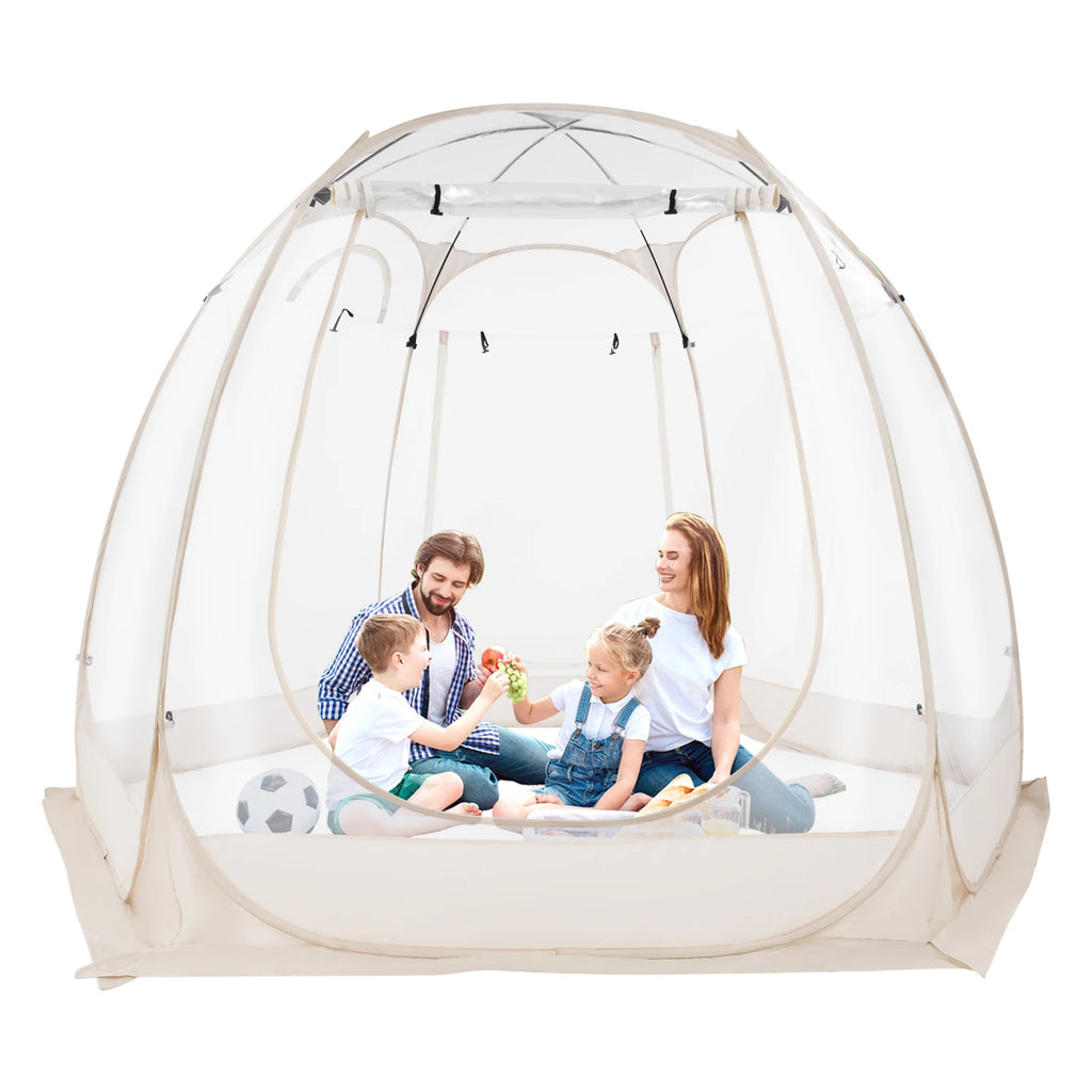 Clear Pop Up Bubble Tent Garden Courtyard Tent Camping Tent for Outdoor Lawns, Backyards  3*2.05m/9.84*6.73ft