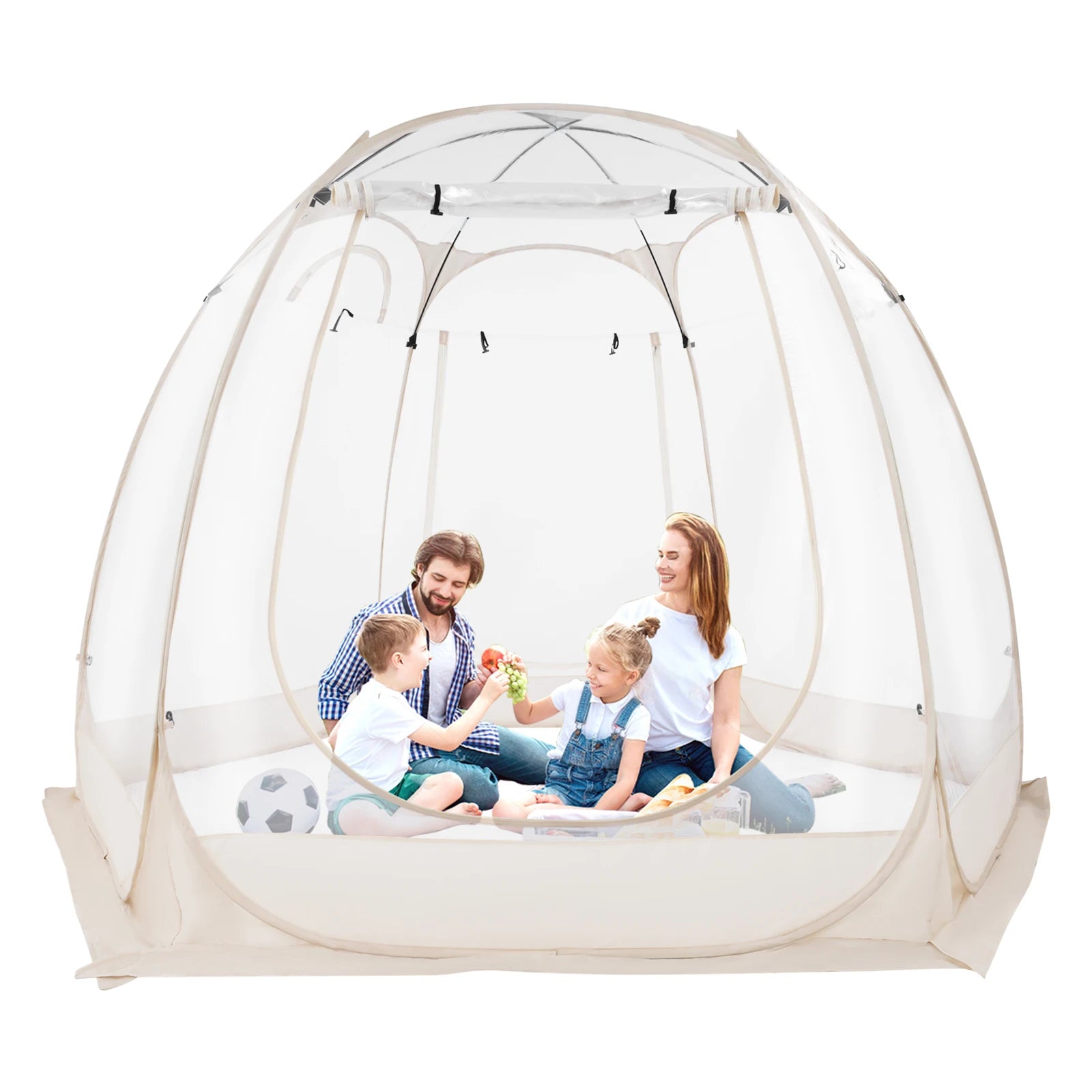 Clear Pop Up Bubble Tent Garden Courtyard Tent Camping Tent for Outdoor Lawns, Backyards  3*2.05m/9.84*6.73ft