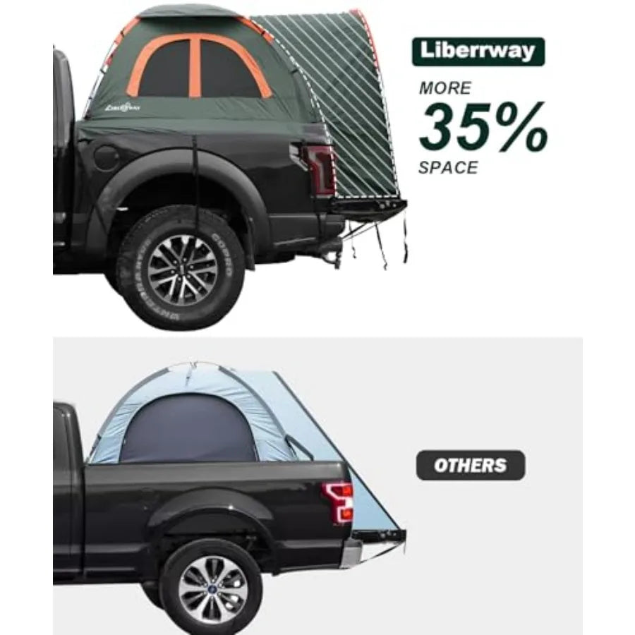 Truck Bed Tent for 2 Person 5.5-5.8 FT Pickup Truck Tent with Waterproof Rainfly Ox for Camping Travel Outdoor Chevy Silverado