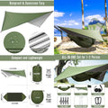 Large Camping Hammock with Mosquito Net and Rain ly- 2 Person Portable Hammock with Bug Net and Tent Tarp or Outdoor Hiking Camp