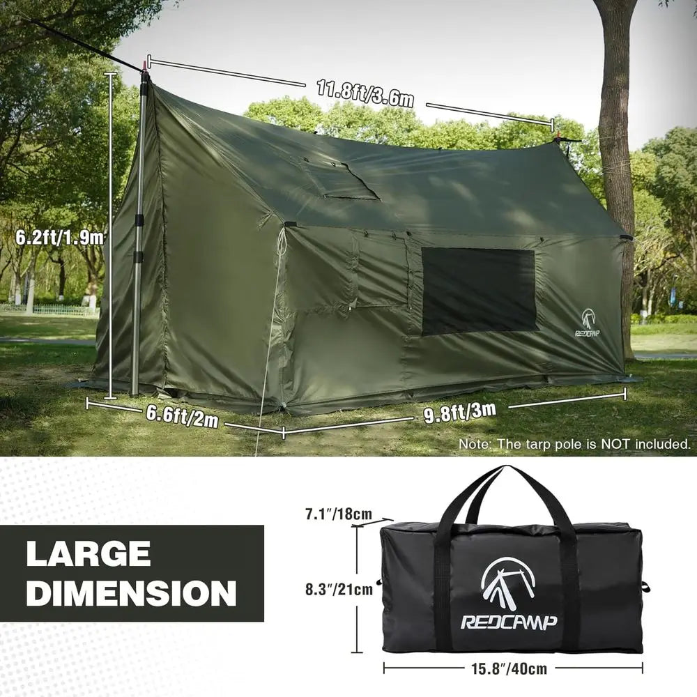 4-Season Waterproof & Windproof Hammock Tent with Stove Jack, Ideal for Camping, Hiking, and Outdoor Adventures