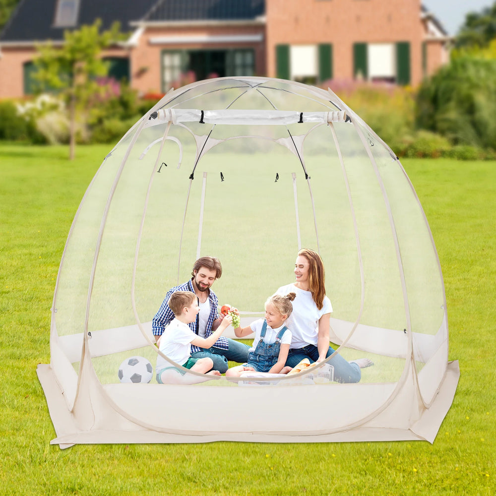 Clear Pop Up Bubble Tent Garden Courtyard Tent Camping Tent for Outdoor Lawns, Backyards  3*2.05m/9.84*6.73ft