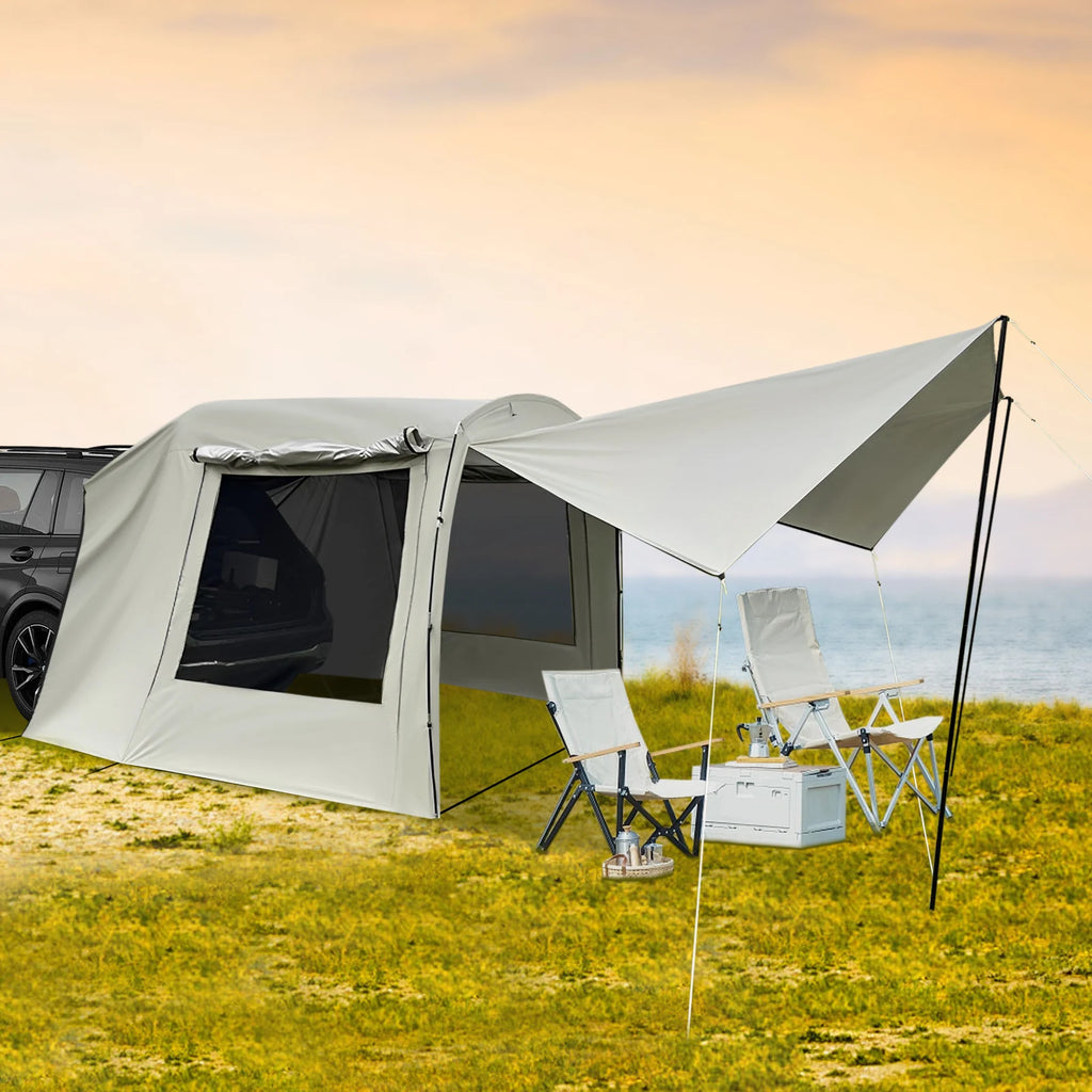 Car Awning Tent for SUV MPV Outdoor Camping Shelter Car Tent Attachment for Camping and Road Trip Adventures