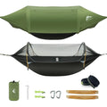 Camping Hammock Tent with Mosquito Net & Raiy, 3 in 1 Waterproo Lightweight Portable Sleng Hammock Bug, Travel Outdoor Gear with