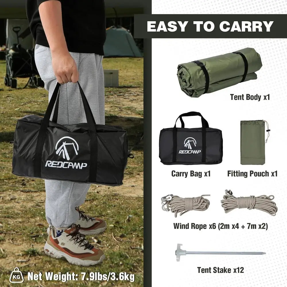 4-Season Waterproof & Windproof Hammock Tent with Stove Jack, Ideal for Camping, Hiking, and Outdoor Adventures