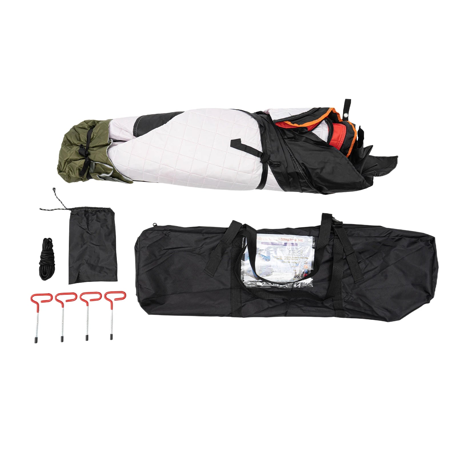 Portable Ice Fishing Tent Camping Shelter Outdoor Thermal Fishing Tent Red/Orange/Blue/Camouflage