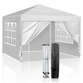 3 X 3m Two Doors & Two Windows Practical Waterproof Right-Angle Folding Tent White