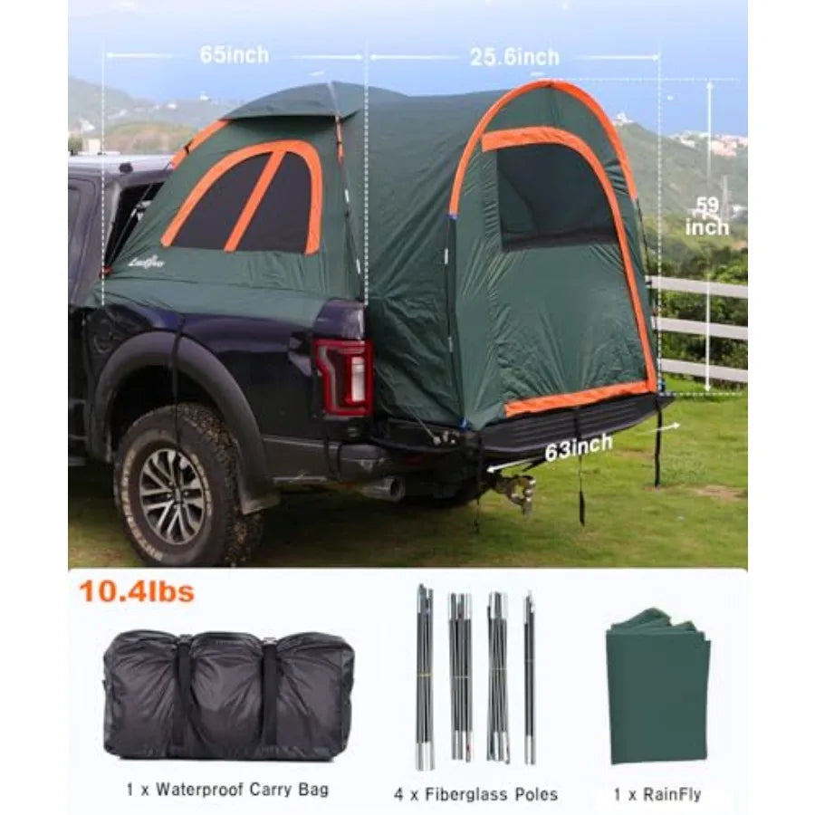 Truck Bed Tent for 2 Person 5.5-5.8 FT Pickup Truck Tent with Waterproof Rainfly Ox for Camping Travel Outdoor Chevy Silverado