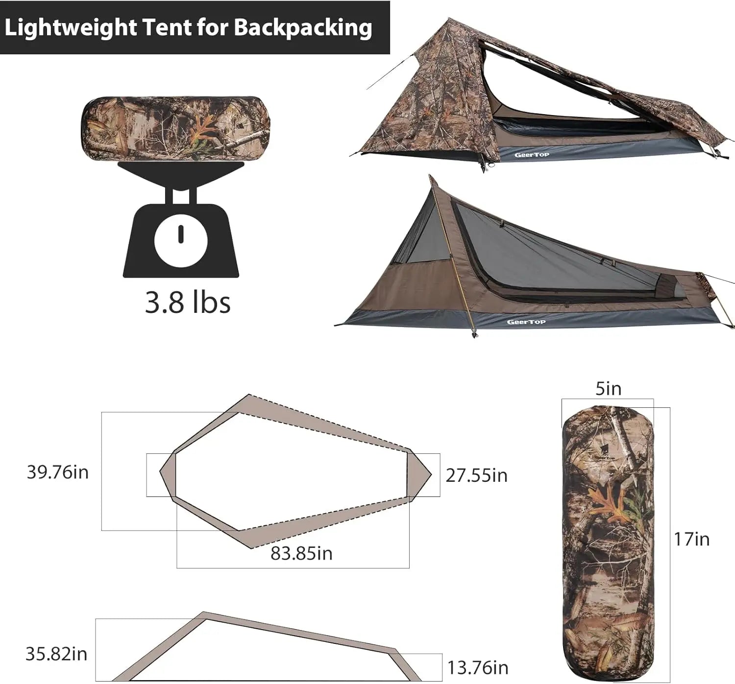 Ultralight Waterproof Single Person Bivy Tent for Camping Hiking Backpacking Outdoor Survival Gear