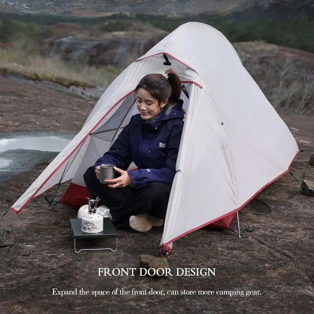 Ultralight Double Layer 1-Person Instant Tent for Camping Adventures