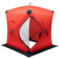 Portable Ice Fishing Tent Camping Shelter Outdoor Thermal Fishing Tent Red/Orange/Blue/Camouflage