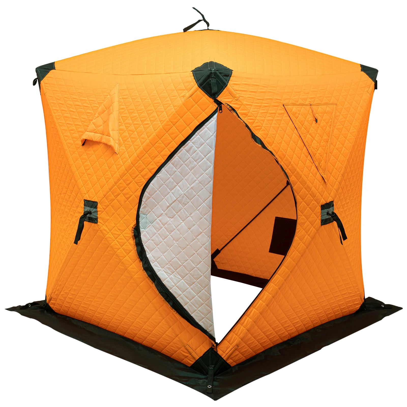 Portable Ice Fishing Tent Camping Shelter Outdoor Thermal Fishing Tent Red/Orange/Blue/Camouflage