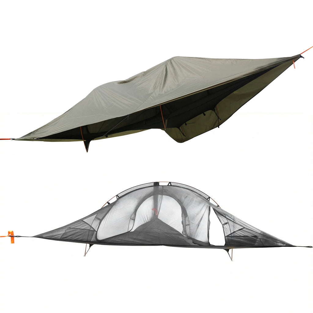 2-Person Tree Tent Hammock with Mosquito Net & RainFly Portable Hammock 660 LBS Load Capacity for Outdoor Backpacking Hiking