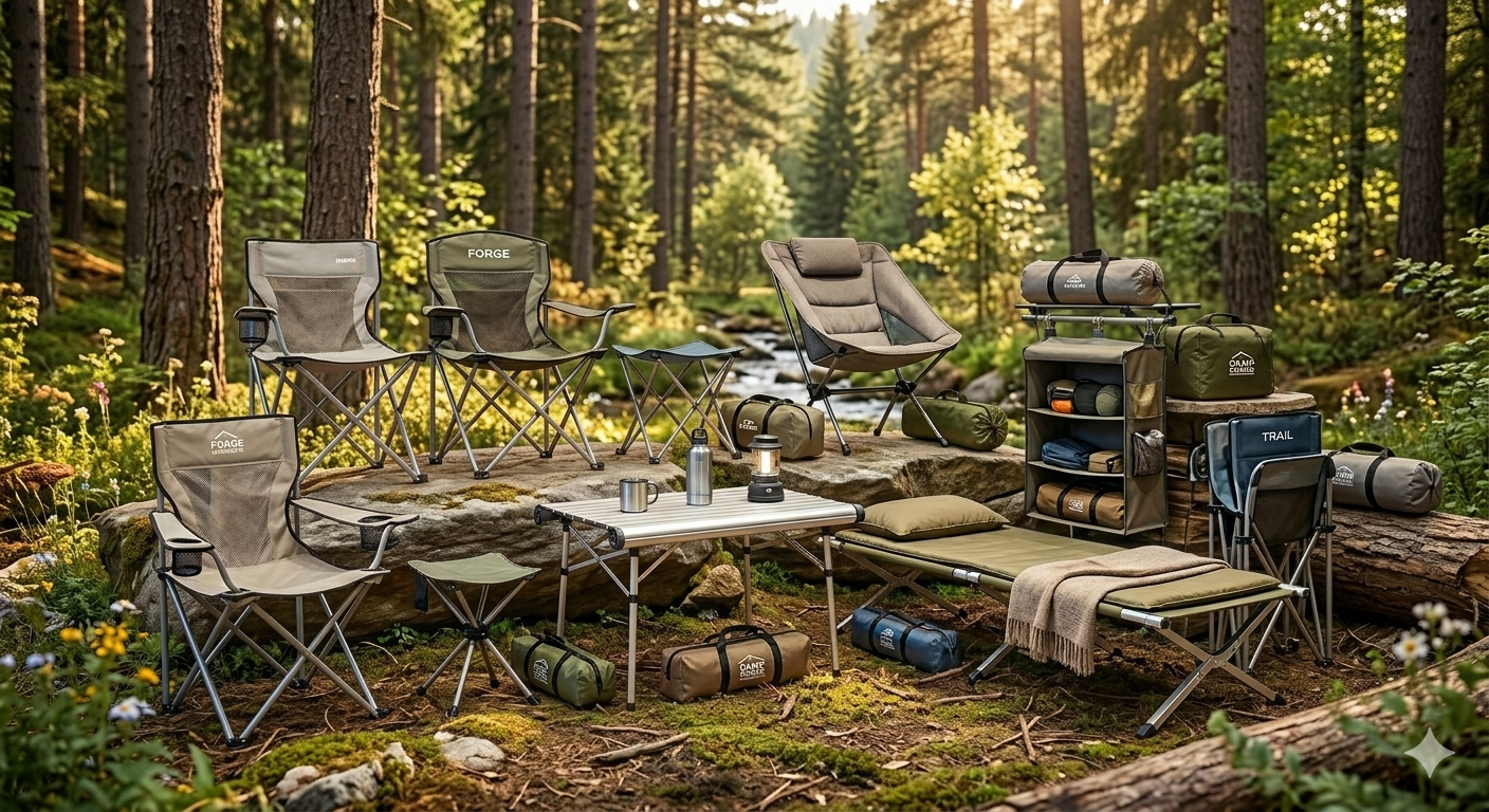 Mobiliário portátil para camping